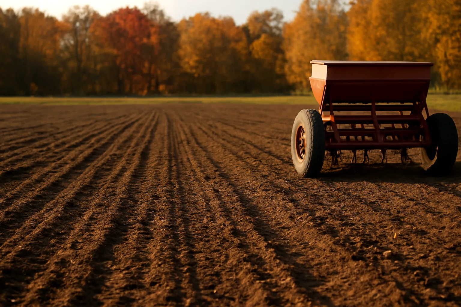 Freshly tilled fall food plot ready for brassica and clover seed planting