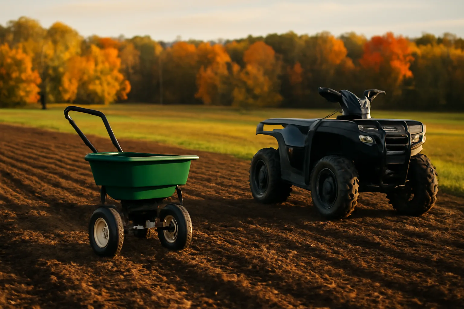 Freshly tilled fall food plot field ready for planting daikon radish seed